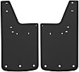 250933 Rear, Driver and Passenger Side Mud Flaps, Textured Black Center/Polished Weight, Rubber and Stainless Steel, Textured Series