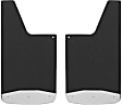 251223 Universal Rear Mud Flaps, 12 in. x 23 in., Flat Type, Tetured Black, Set Of 2