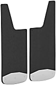 251223 Universal Rear Mud Flaps, 12 in. x 23 in., Flat Type, Tetured Black, Set Of 2