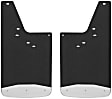2019 GMC Sierra 1500 Limited - Front, Driver and Passenger Side Mud Flaps, 12 In. X 23 In., Textured Black Center/Polished Weight, Rubber and Stainless Steel
