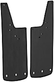 2019 GMC Sierra 1500 Limited - Front, Driver and Passenger Side Mud Flaps, 12 In. X 23 In., Textured Black Center/Polished Weight, Rubber and Stainless Steel