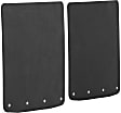252023 Universal Front Mud Flaps, 20 in. x 23 in., Flat Type, Tetured Black, Set Of 2
