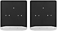 2007 Ford F-350 Super Duty - Rear, Driver and Passenger Side Mud Flaps, 20 X 23 In.; Dually, Textured Black Center/Polished Weight, Rubber and Stainless Steel