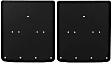 2007 Ford F-350 Super Duty - Rear, Driver and Passenger Side Mud Flaps, 20 X 23 In.; Dually, Textured Black Center/Polished Weight, Rubber and Stainless Steel