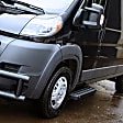 415254-400743 Running Boards, Powdercoated Textured Black, Aluminum, 54 in. Length, For Passenger Sliding Door, 7 in. Grip Step Series