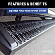 415254-401473-0 Grip Step Series Running Boards, Powdercoated Textured Black Non-Powered Aluminum Sold Individually