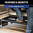 415254-401473-0 Grip Step Series Running Boards, Powdercoated Textured Black Non-Powered Aluminum Sold Individually