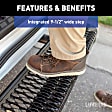 415358-571501-0 Rear Bumper Step, Powdercoated Textured Black, Carbon Steel, Impact Series