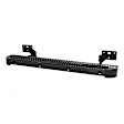 415358-571513 Rear Bumper, Black, Step with Fixed Brackets
