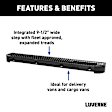 415358-571513 Rear Bumper, Black, Step with Fixed Brackets