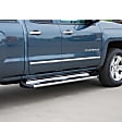 480744-581444 Side Entry 7 in. Series Running Boards, Powdercoated Silver Non-Powered Stainless Steel Set of 2