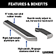 575100-570747 MegaStep Series Running Boards, Polished Non-Powered Stainless Steel Set of 2