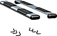583078-570922 Running Boards, Powdercoated Silver, Aluminum, Extended Cab Pickup, O-Mega II 6 in. Series