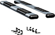 2017 GMC Sierra 1500 - O-Mega II 6 in. Series Running Boards, Powdercoated Silver, Non-Powered, Aluminum, Set of 2