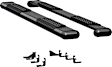 584078-571529 Running Boards, Powdercoated Textured Black, Aluminum, 78.9 in. Bed, Standard Cab Pickup, O-Mega II 6 in. Series