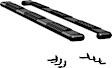 584102-571438 Running Boards, Powdercoated Textured Black, Aluminum, 76.3 in. Bed, Crew Cab Pickup, O-Mega II 6 in. Series