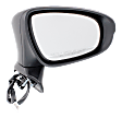 Passenger Side Mirror, Power Adjust, Manual Folding, Heated, Paintable, In-housing Signal Light, With memory, With Puddle Light, No Auto-Dimming, No Blind Spot Feature, Base Model