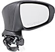 Passenger Side Mirror, Power Adjust, Manual Folding, Heated, Paintable, In-housing Signal Light, With memory, With Puddle Light, No Auto-Dimming, No Blind Spot Feature, Base Model