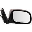 Passenger Side Mirror, Power Adjust, Heated, Manual Folding, Paintable, No Signal Light, With Memory, No Puddle Light, No Auto-Dimming, No Blind Spot Feature