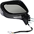 Driver Side Mirror, Power, Manual Folding, Heated, Paintable, With Signal Light, No Memory, With Puddle Light, No Auto-Dim and Blind Spot Feature, For Models Without Luxury Package