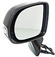 Driver Side Mirror, Power Adjust, Manual Folding, Heated, Paintable, In-housing Signal Light, With memory, With Puddle Light, No Auto-Dimming, No Blind Spot Feature, Japan Built Vehicle