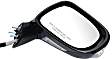 Passenger Side Mirror, Power, Manual Folding, Heated, Paintable, In-housing Signal Light, With memory, With Puddle Light, No Auto-Dimming, No Blind Spot Feature, Base Model