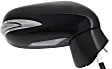 Passenger Side Mirror, Power, Manual Folding, Heated, Paintable, In-housing Signal Light, With memory, With Puddle Light, No Auto-Dimming, No Blind Spot Feature, Base Model