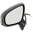 2013-2015 Lexus ES350 - Driver Side Mirror, Power, Manual Folding, Heated, Paintable, In-housing Signal Light, No Memory, With Puddle Light, No Auto-Dimming, No Blind Spot Feature, Base Model