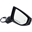 Passenger Side Mirror, Power Adjust, Heated, Manual Folding, Paintable, In-housing Signal Light, With Memory, No Puddle Light, No Auto-Dim, With Blind Spot Detection in Glass