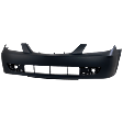 Front Primed Bumper Cover, Sedan, For Models Without MP3 and Mazdaspeed Package, With Fog Light Holes, Without Parking Aid Sensor Holes