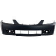 Front Primed Bumper Cover, Sedan, For Models Without MP3 and Mazdaspeed Package, With Fog Light Holes, Without Parking Aid Sensor Holes