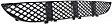 Front, Center Bumper Grille, Black