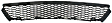 Sedan Front Bumper Grille, Black