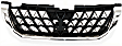 Grille Assembly, Chrome Shell with Painted Black Insert