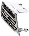 Driver Side Grille Assembly, Chrome Shell with Painted Black Insert, Grille