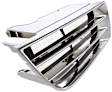 Driver Side Grille Assembly, Chrome Shell with Painted Black Insert, Grille