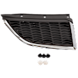 Passenger Side Grille Assembly, Chrome Shell with Painted Silver Gray Insert, Grille