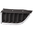 Driver Side Grille Assembly, Chrome Shell with Painted Silver Gray Insert, Grille
