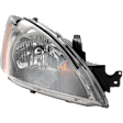 Passenger Side Headlight, with Bulb, Halogen, Except Evolution Model, Clear Lens, Black Interior