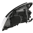Passenger Side Headlight, with Bulb, Halogen, Except Evolution Model, Clear Lens, Black Interior