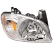 Passenger Side Headlight, with Bulb, Halogen, Clear Lens
