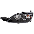 Driver Side Halogen Headlight, Without bulb(s), OE Replacement, Hatchback, CAPA Certified