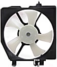 A/C Condenser Fan - Passenger Side Fan Blade, Motor and Shroud