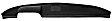 702 Dash Cover, Black, Molded; Overlay Over Factory Dash, Dash Cap Series