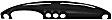 1983 Mercedes Benz 380SL - Dash Cover, Black, Molded; Overlay Over Factory Dash, Body 107, Dash Cap Series