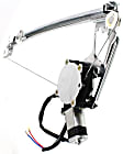 Rear, Driver Side Window Regulator, Power, With Motor