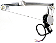 Rear, Driver Side Window Regulator, Power, With Motor