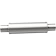 10416 Universal Muffler, Stainless Steel, Satin Body Finish, 4 x 4 in. Round Body Shape, 20 in. Overall Length, Straight-Through Muffler Type