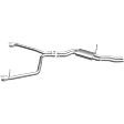 15378 Cat-Back Exhaust System, 3.0L, 6Cyl, Made of Stainless Steel, Touring Series