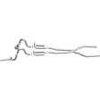 15897 Crossmember-Back Exhaust System, Made of Stainless Steel, Street Series